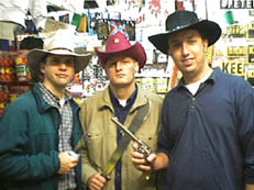 from Texas, Mark with friends: Steve and Philip
